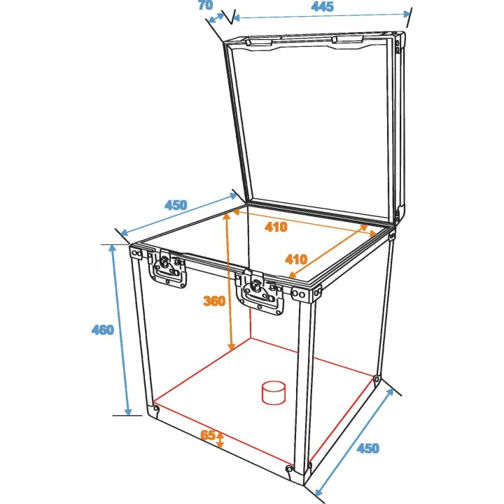 Roadinger - Flightcase Mirror Ball 40cm