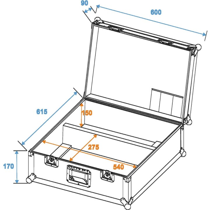 Roadinger - Flightcase 2x TS-150/TS-7/TS-255