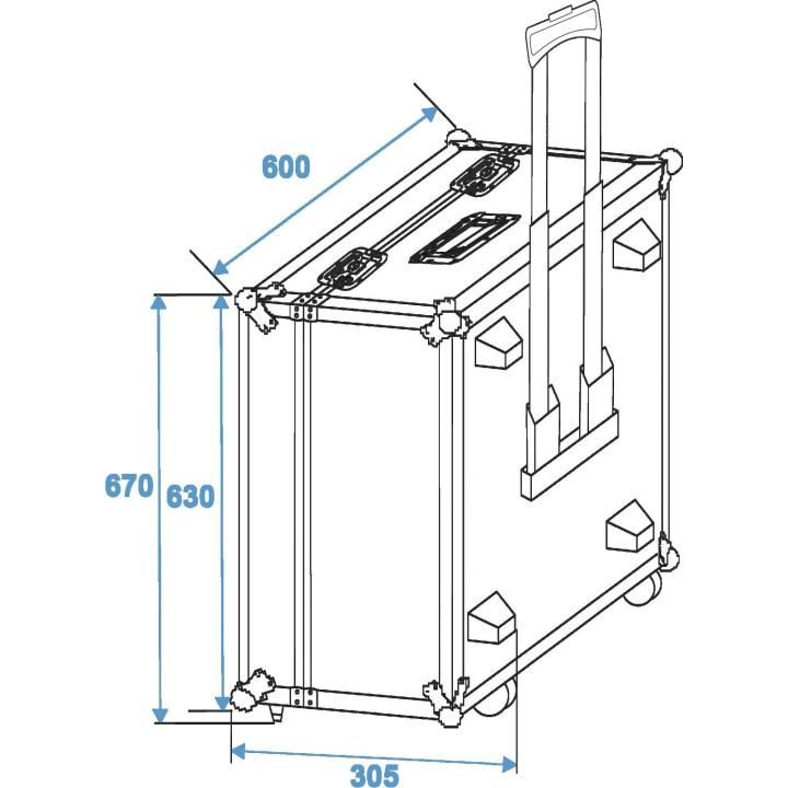 Roadinger - Flightcase 2x TS-150/TS-7/TS-255