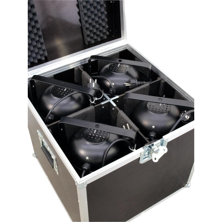 Roadinger - Flightcase 4x PAR-64 Spot long