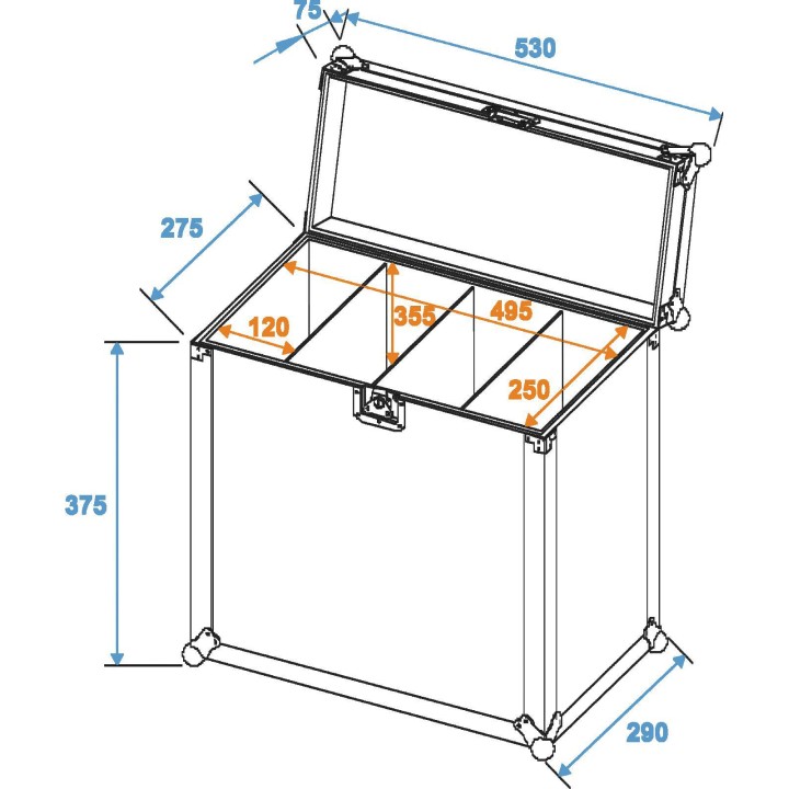 Roadinger - Flightcase 4x SLS Size M