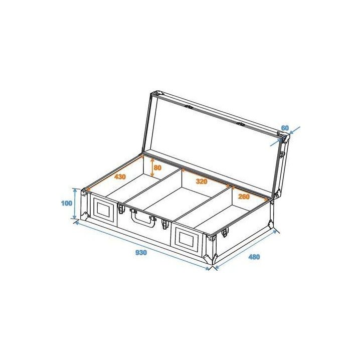 Omnilux - Universal console DIGI-1 2xCD/1xM-12 bl. - Set Case | Z-Bombilla