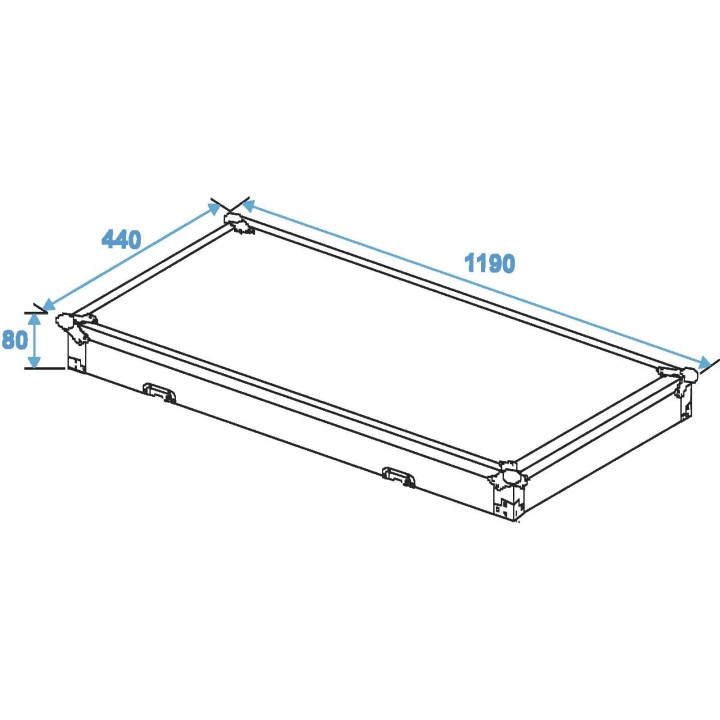 Roadinger - Flightcase 12x LED Bar Size L