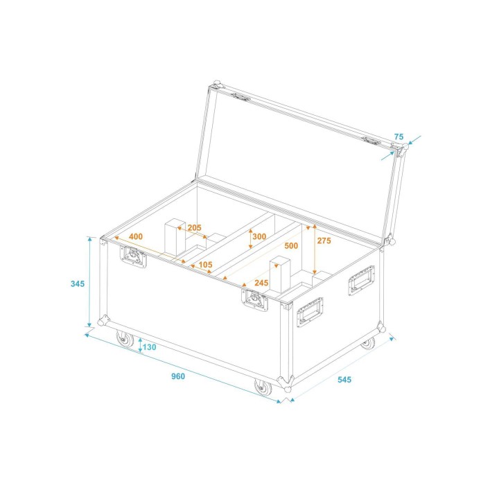 Roadinger - Flightcase 2x THA-250F