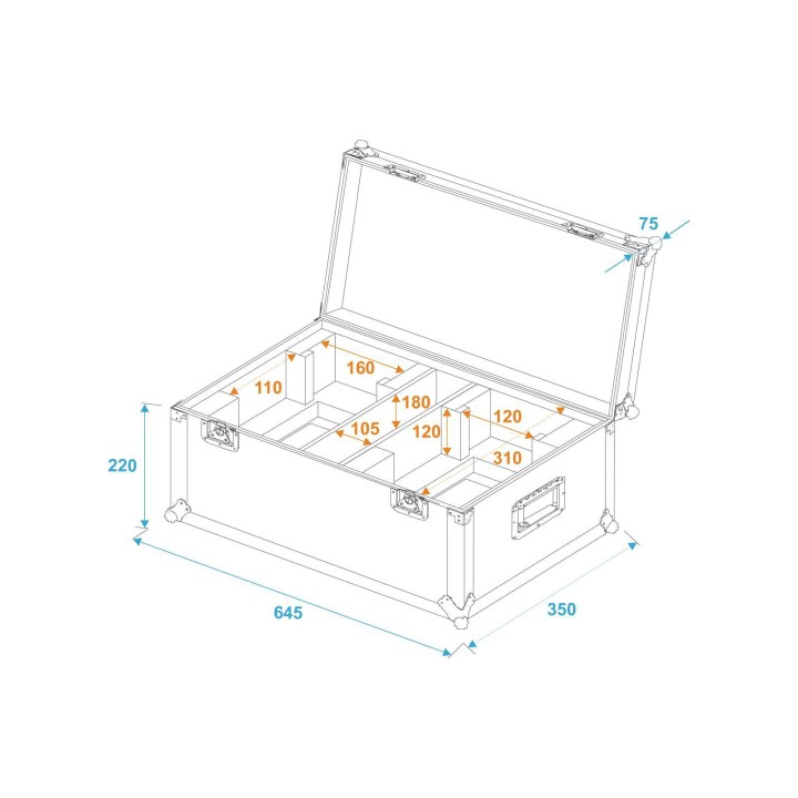 Roadinger - Flightcase 2x THA-40 PC