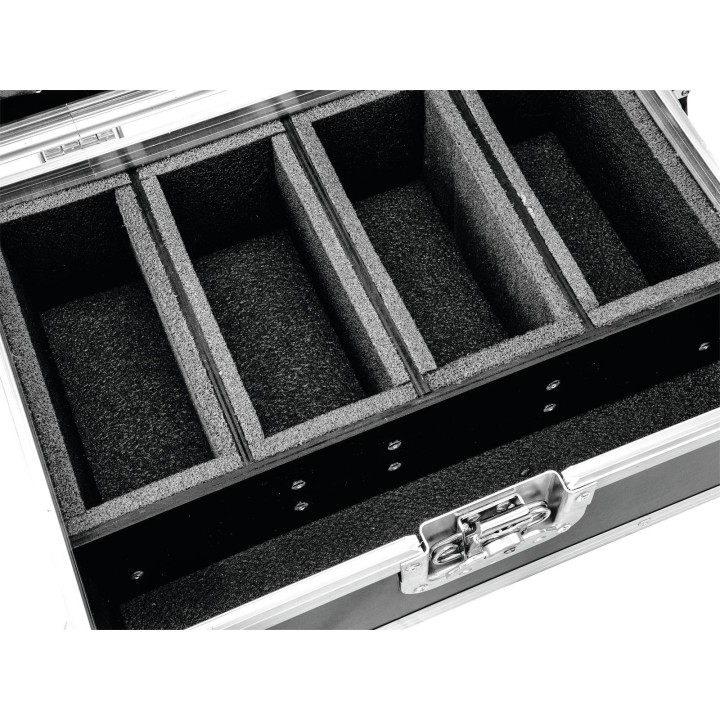 Roadinger - Flightcase 4x AKKU Flat Light Series