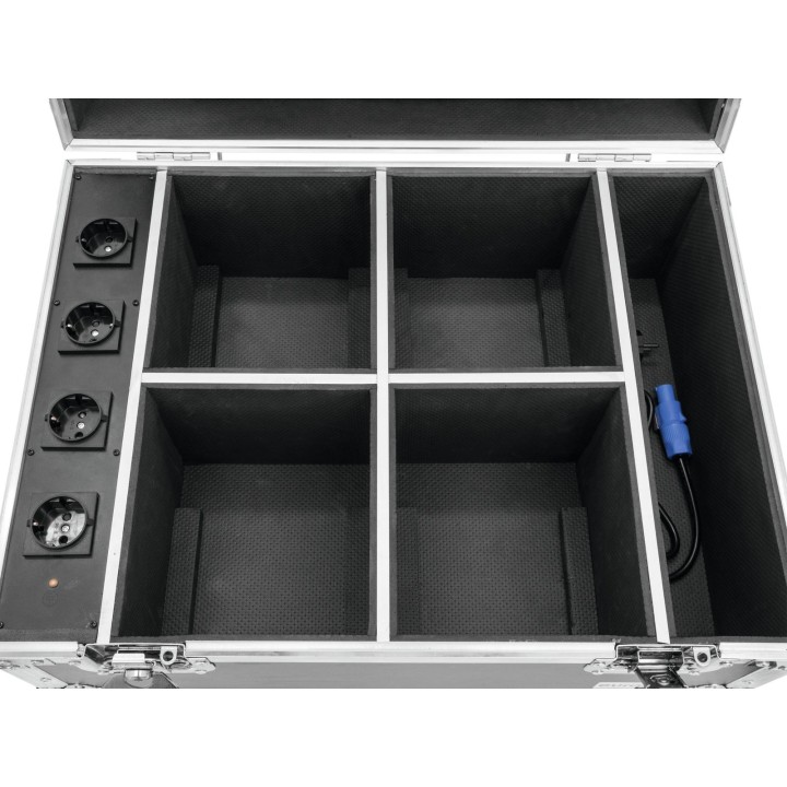 Roadinger - Flightcase 4x AKKU UP-4 QuickDMX with charging function