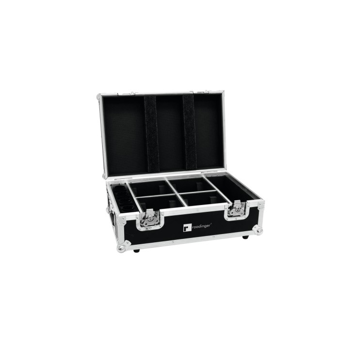 Roadinger - Flightcase 4x AKKU TL-3 Trusslight QuickDMX with charging function