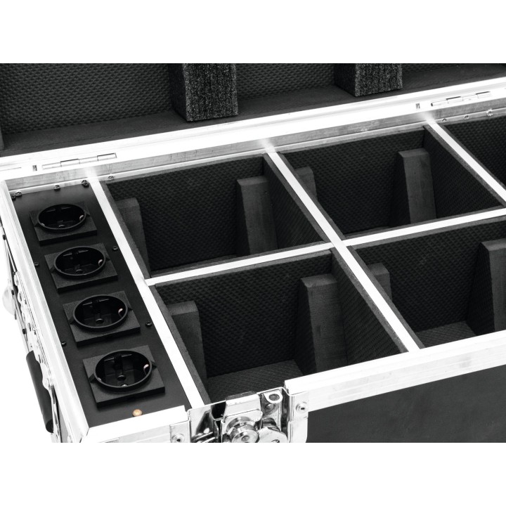 Roadinger - Flightcase 4x AKKU TL-3 Trusslight QuickDMX with charging function