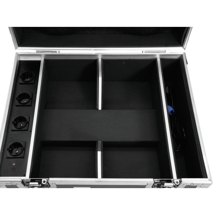 Roadinger - Flightcase 4x AKKU IP UP-4 QuickDMX with charging function