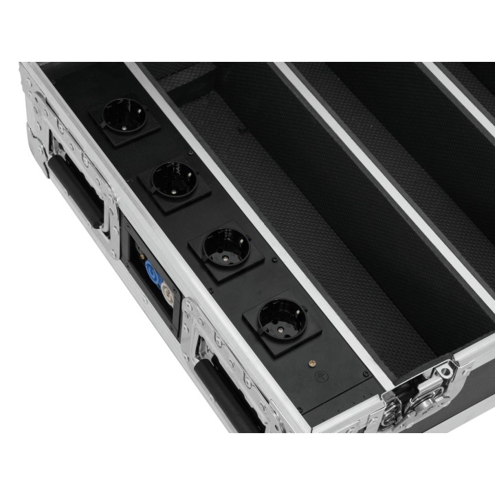 Roadinger - Flightcase 4x AKKU BAR-6 Glow QCL Flex QuickDMX with charging function
