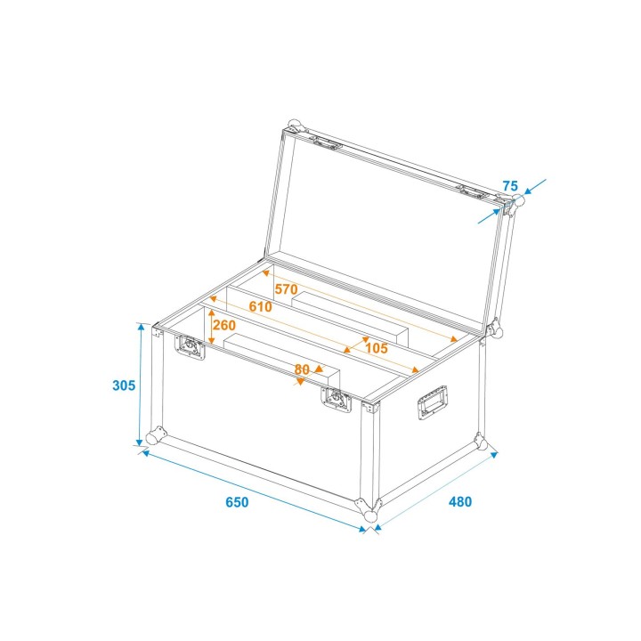 Roadinger - Flightcase 2x LED PLL-360