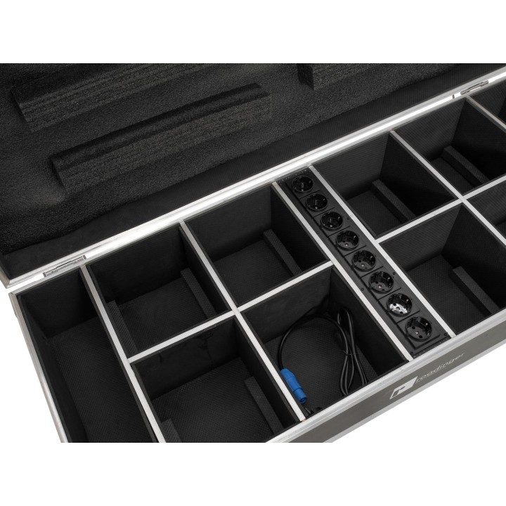 Roadinger - Flightcase 8x AKKU UP-4 QuickDMX with charging function