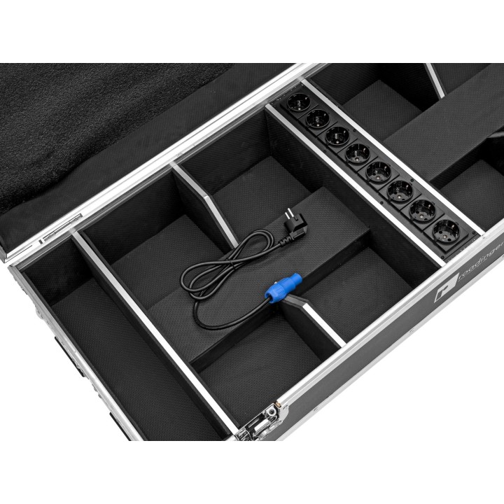 Roadinger - Flightcase 8x AKKU IP UP-4 QuickDMX with charging function