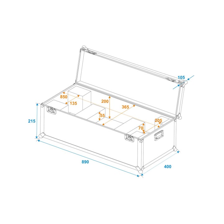Roadinger - Flightcase 1x LED SL-400