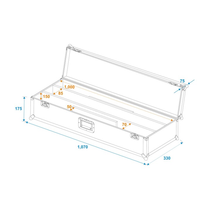 Roadinger - Flightcase 2x LED STP-7