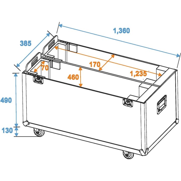 Roadinger - Flightcase 2x LCD ZL50