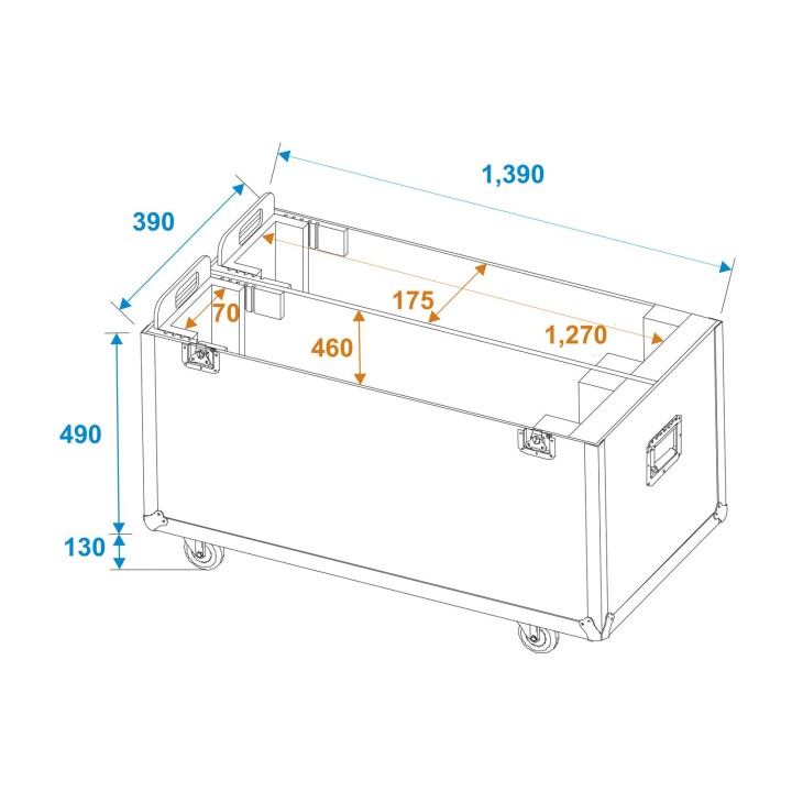 Roadinger - Flightcase 2x LCD ZL55