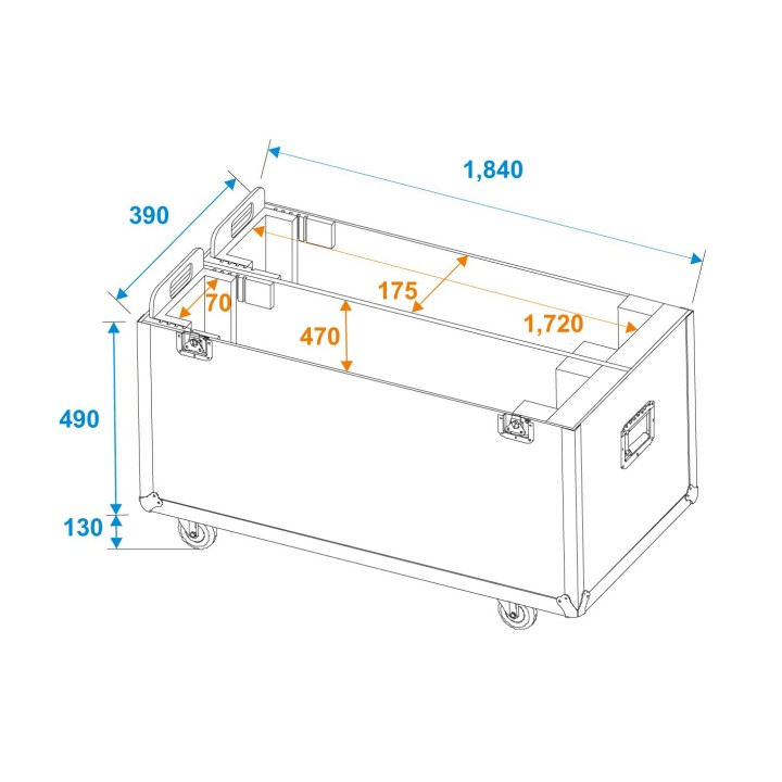 Roadinger - Flightcase 2x LCD ZL70