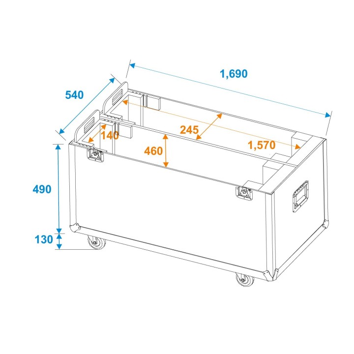 Roadinger - Flightcase 2x LCD ZL65