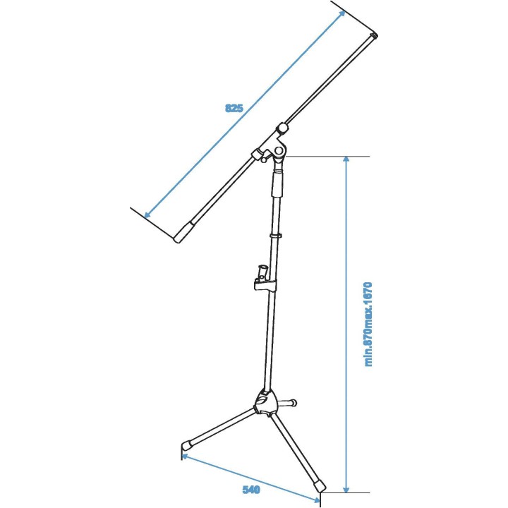 Omnitronic - Microphone Tripod with Boom, PRO bk
