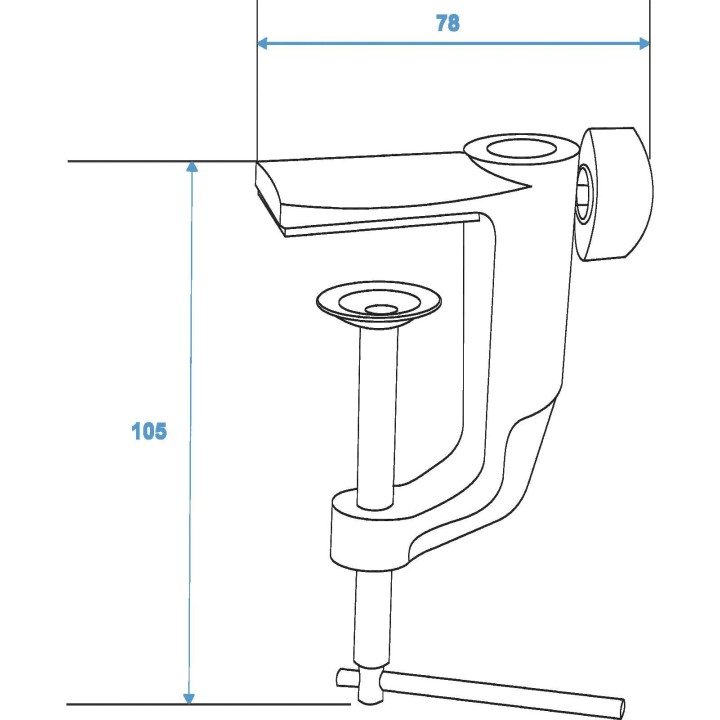 Omnitronic - Holder Type A f. Table-Microphone Arm bk