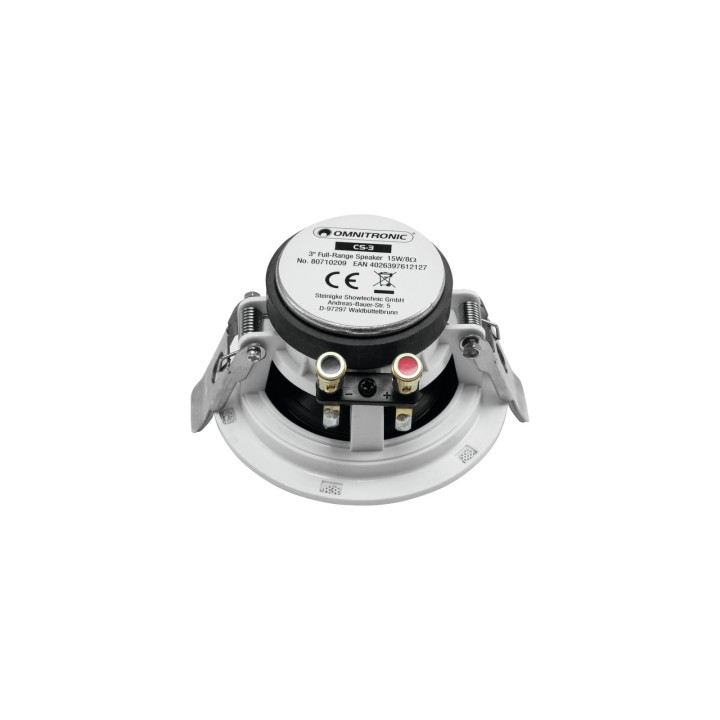 Omnitronic - CS-3 Ceiling Speaker, white, 2x