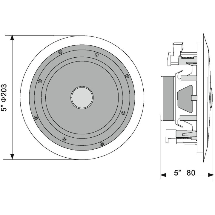 Omnitronic - CST-5 2-Way Ceiling Speaker